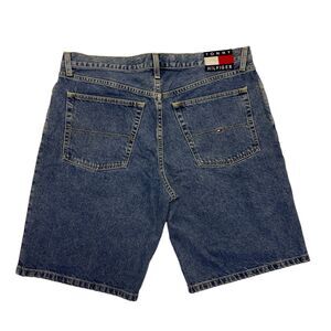 Vintage 90s Tommy Hilfiger Denim Shorts Men’s 38 Baggy Carpenter Jorts Y2K Flag